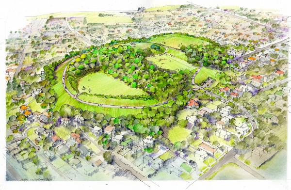 Artist Impression Owairaka Mt Albert Future Vegetation Credit Tupuna Maunga Authority